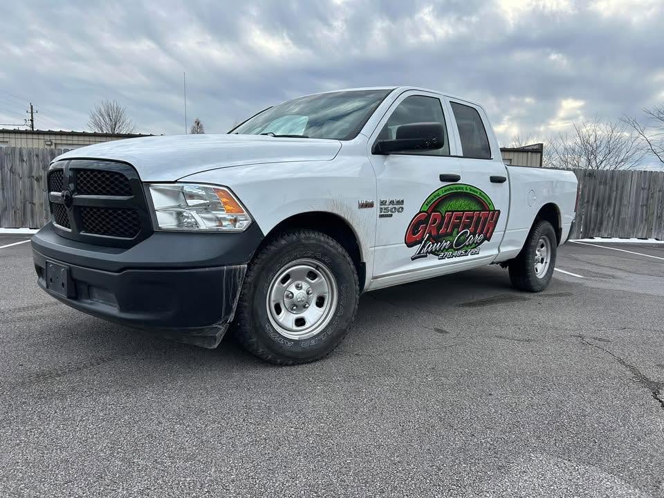 The Griffith Lawn Care work truck